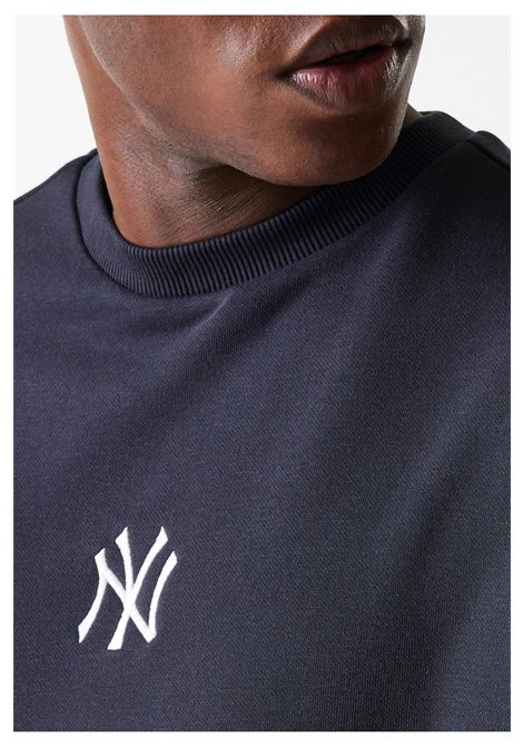 Felpa New Era Oversized New York Yankees MLB League Essential Midi Girocollo Blu Navy Uomo NEW ERA | Felpe | 60675771-